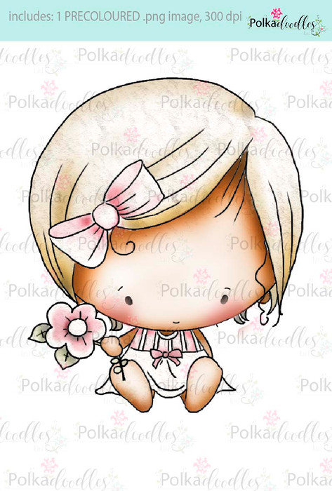 Cutiepie (precoloured) - Lil Miss Sugarpops craft digi download