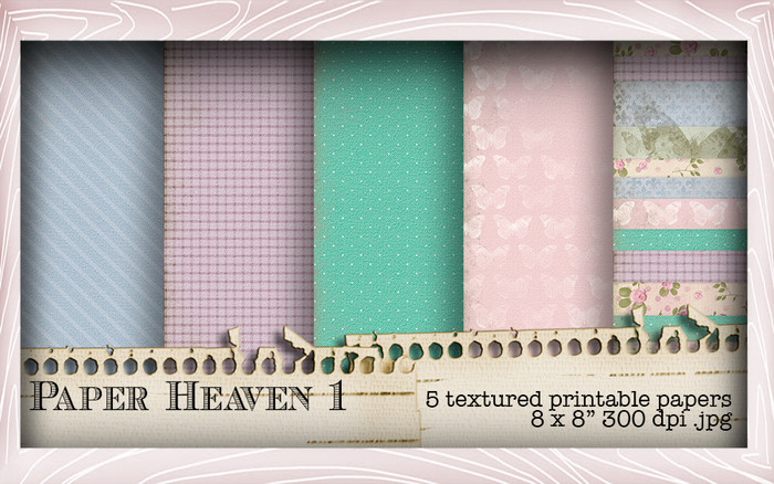 5 Printable Papers - Lil Miss Sugarpops Kit 2...Craft printable download digital stamps/digi scrap kit