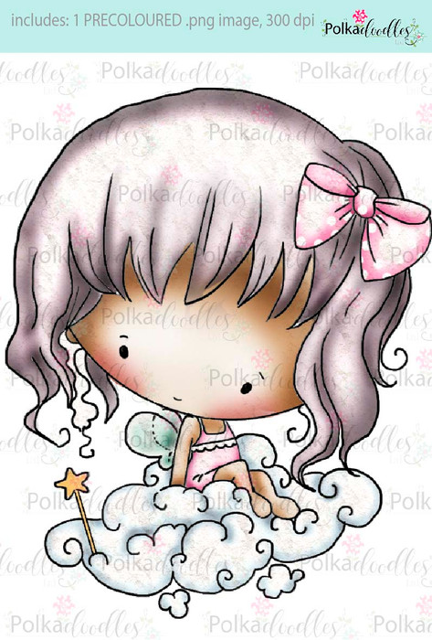 Lil Miss Angel Cloud - Sugarpops Kit 2...Craft printable download digital stamps/digi scrap kit