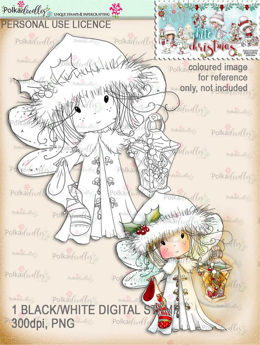 Lantern - Digital Stamp download. Winnie White Christmas printables.Craft printable download digital stamps/digi scrap