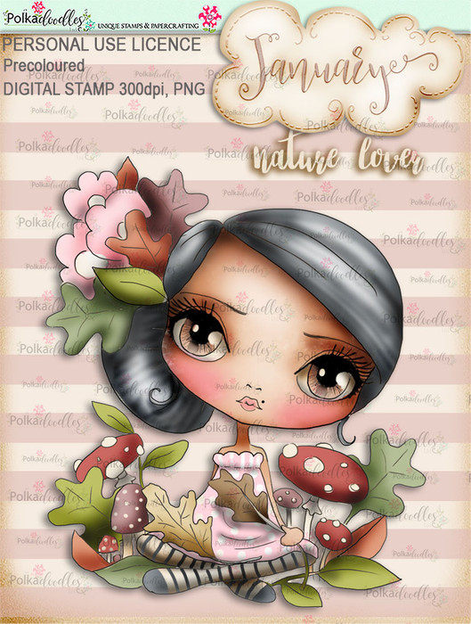 Nature Lover - January. Craft digi download