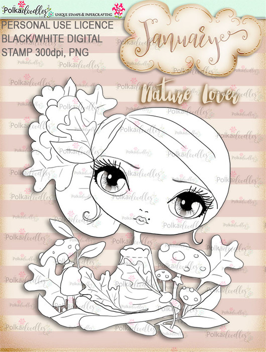 Nature Lover - January. Craft digi download