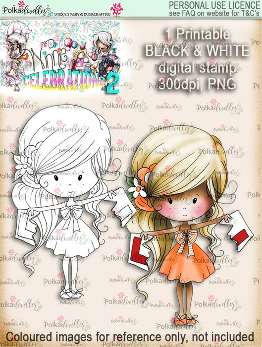 Winnie Celebrations 2...You Passed! Driving Test, L plates, hen night  black & white digi stamp printable download