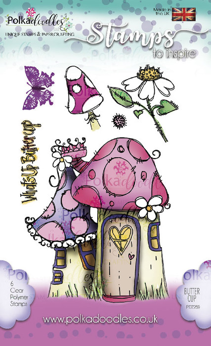 What's Up Buttercup Clear Stamp Set - 6 Clear Stamps
