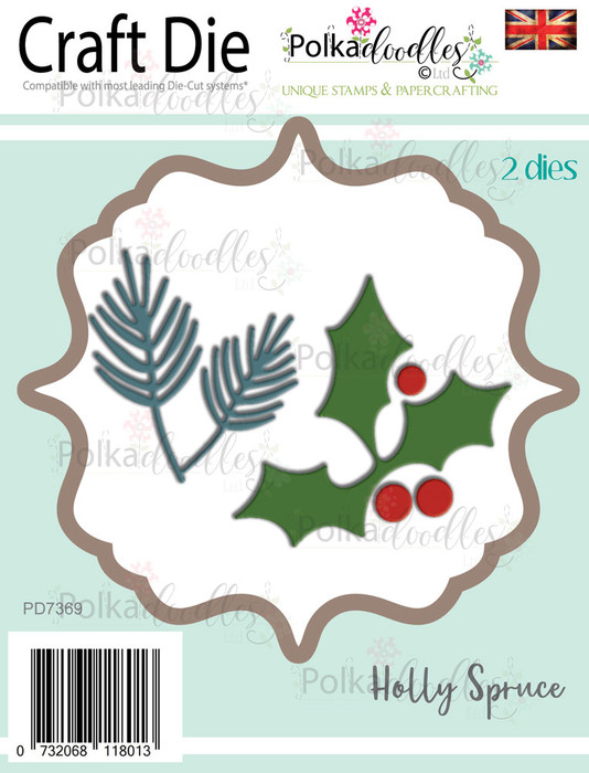 Holly & Spruce - Christmas/Winter Holiday Craft cutting die set