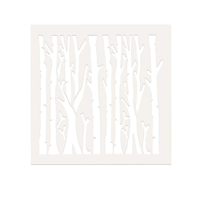 Birch Trees Woodland bark Foliage Great Outdoors stencil for crafts, card making, scrapbooking