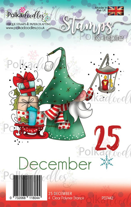 Gnome Clear Polymer Stamp set - 25 December
