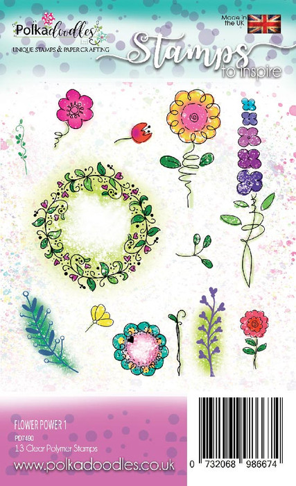 Flower Power 1 - clear stamp set