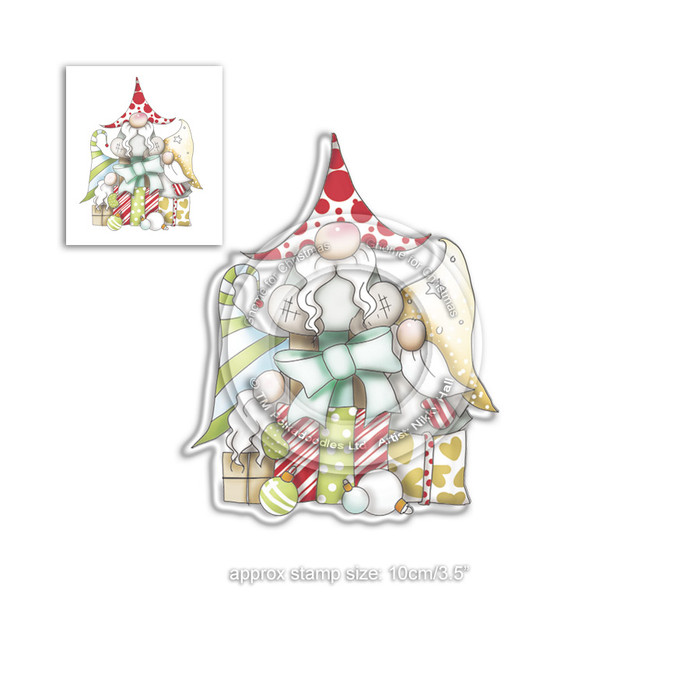 Gift of Christmas Gnome Clear Polymer Stamp
