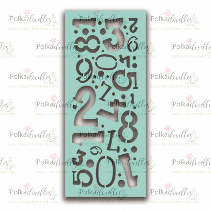 Number Collage Stencil
