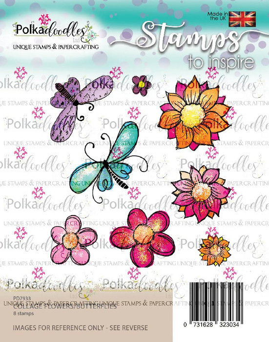 Flowers/Butterflies - clear stamp set