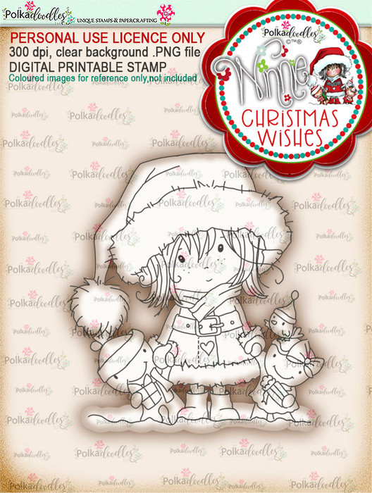 Delivery Time - Winnie Christmas Wishes digi scrap printable download