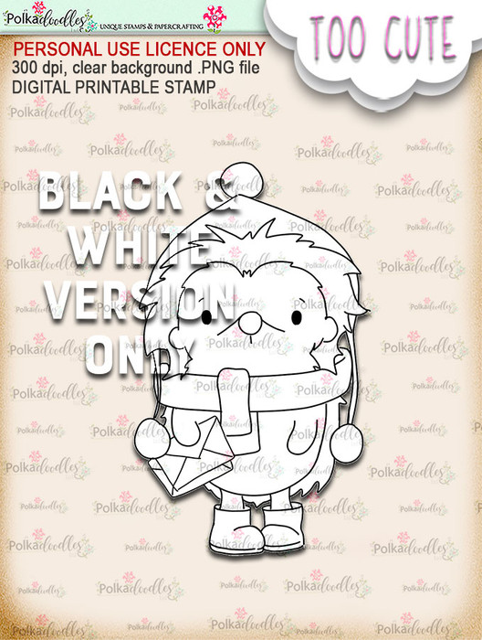 Holly Hedgehog Mail - Too Cute digital papercrafting download