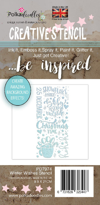 Winter Wishes Craft Stencil
