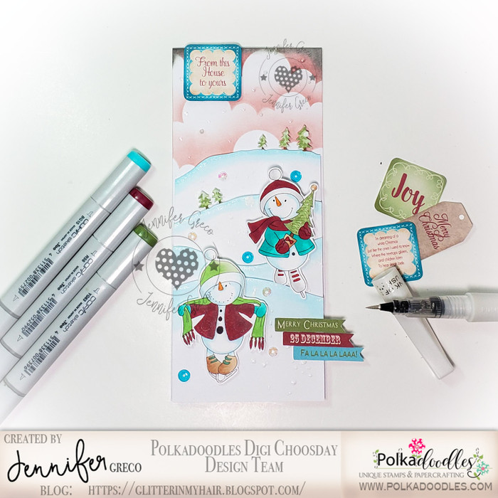 Frosty the Snowman Tree time PRECOLOURED - Too Cute digital papercrafting download
