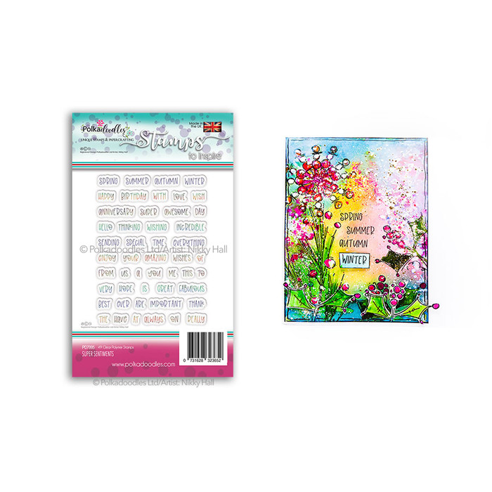 Super Sentiments - clear Polymer stamp set