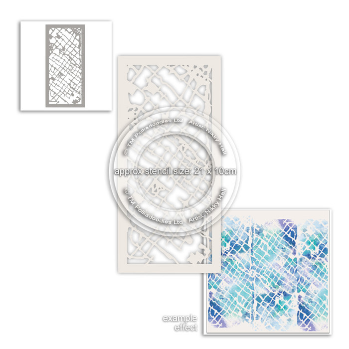 Distressed Trellis Craft Stencil