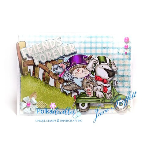 Horace & Boo Scooting Along - clear Stamp set
