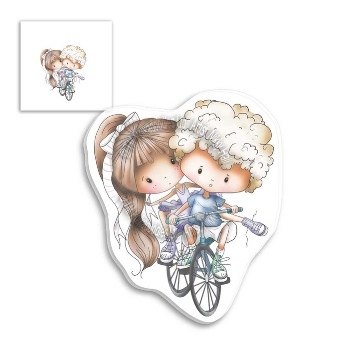 Winnie & Rocco Clear Stamp - Riding Along