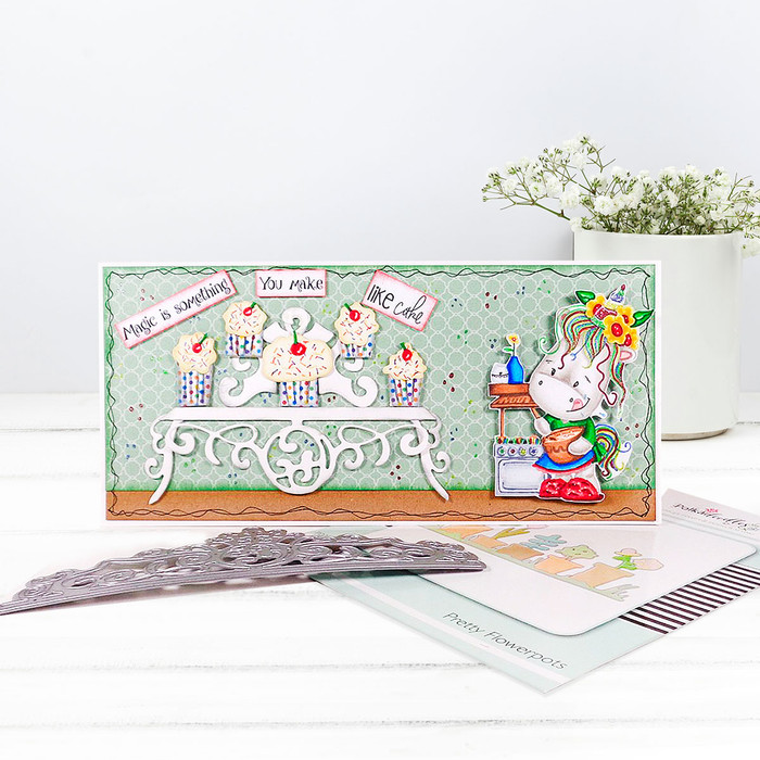 Baketime - Sparkle Unicorn COLOUR digi stamp download