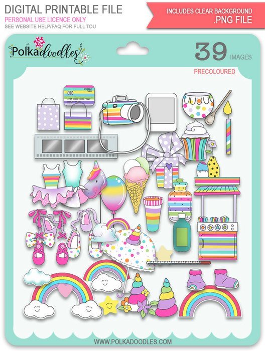 Accessories - Sparkle Unicorn digital download bundle