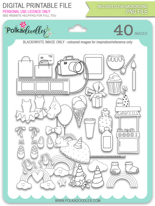 Accessories Digital Stamps - Sparkle Unicorn digital download bundle