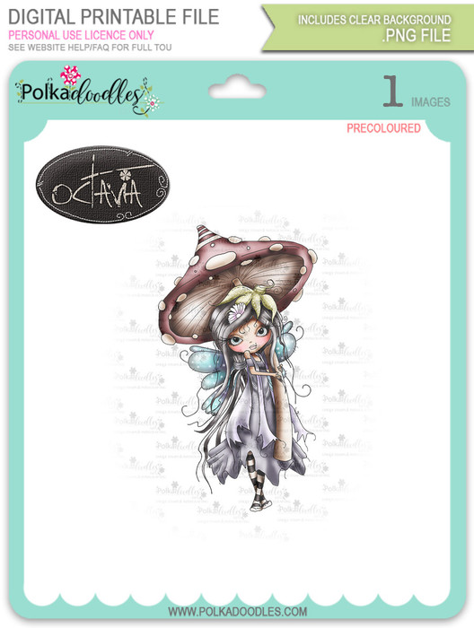 Octavia Moonfly Wistful Digital Stamp Craft Download