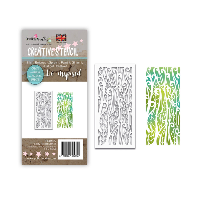 Creepy Foliage halloween stencil