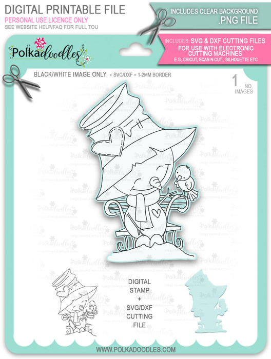 Sweet Tweets Too Cute digital stamp download including SVG file