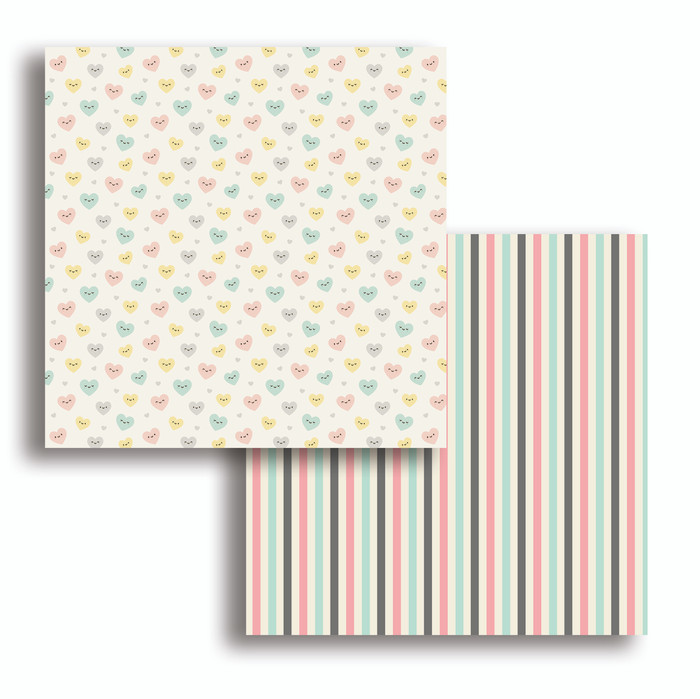 HEARTS AND HAPPINESS PAPER PACK 6 x 6"