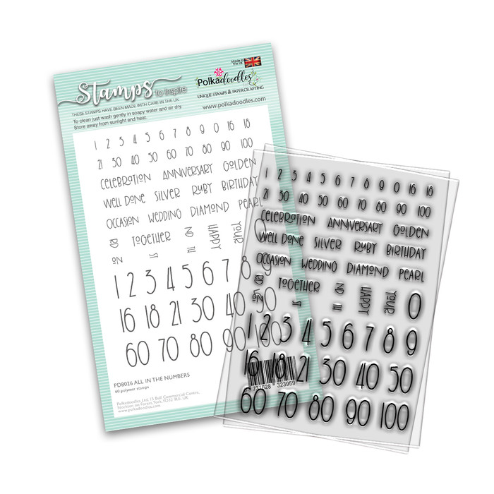 ALL IN THE NUMBERS 4 x 6" Clear Stamp set