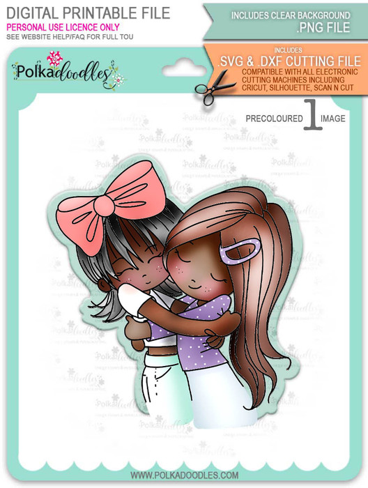 Missed You Winnie (precolored deep skintones)- printable downloads with free SVG /DXF files