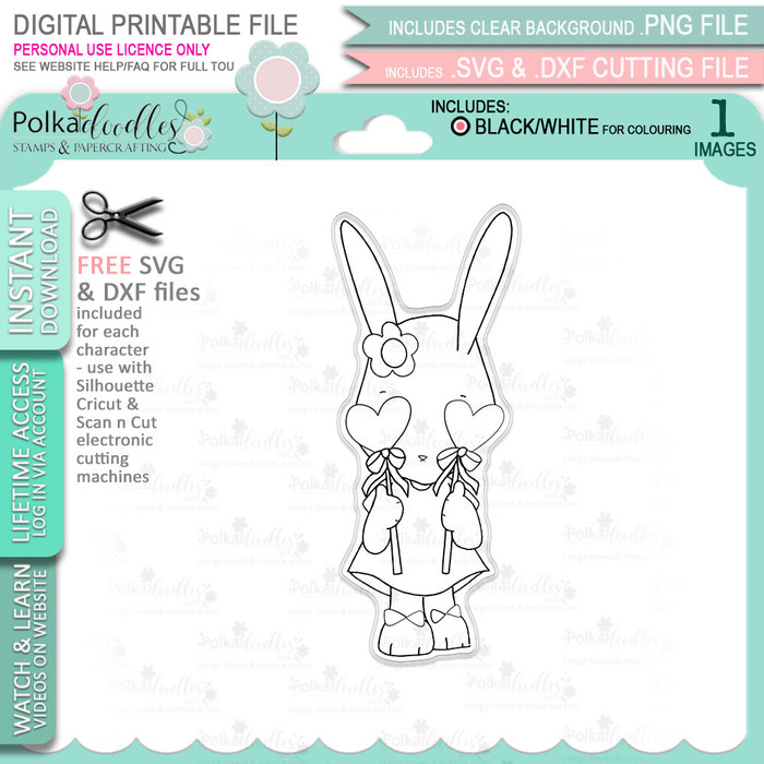 Only Have Eyes for You - Love Always printable craft digital stamp download with free SVG /DXF files