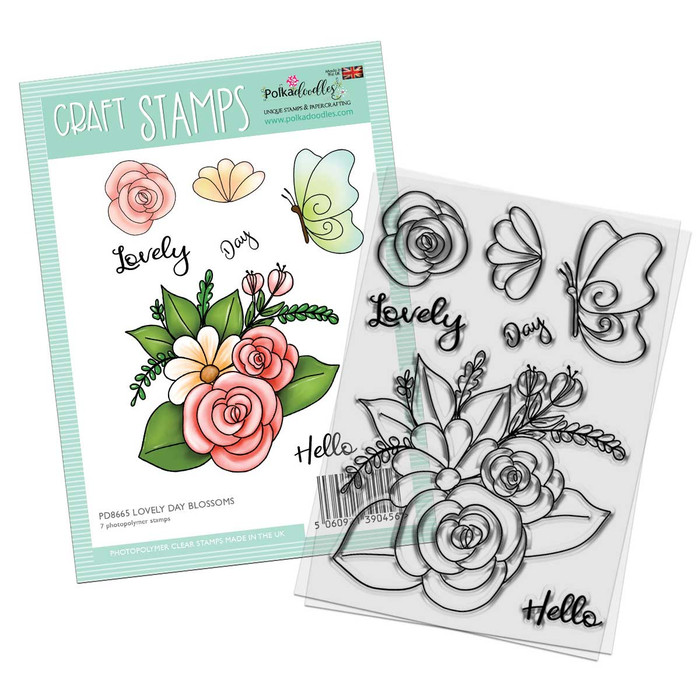 Lovely Day Blossom Flower Stamp set 4 x 6"