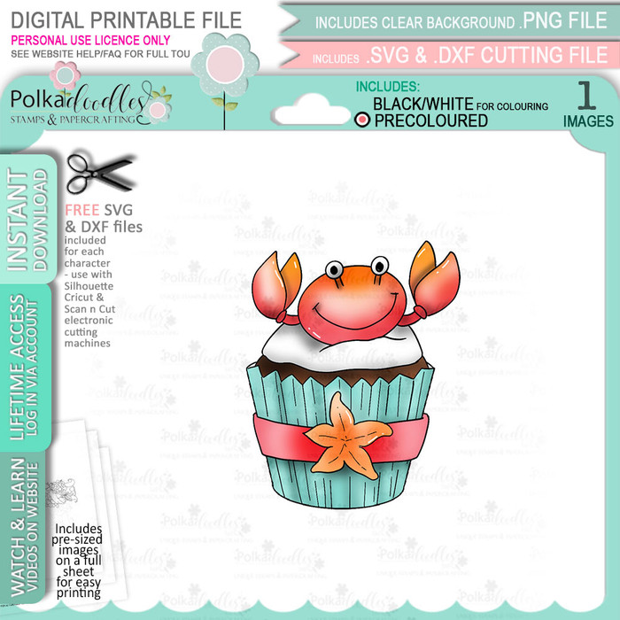 Cancer 2 digital stamp - printable clipart  for cardmaking, craft, scrapbooking & stickers