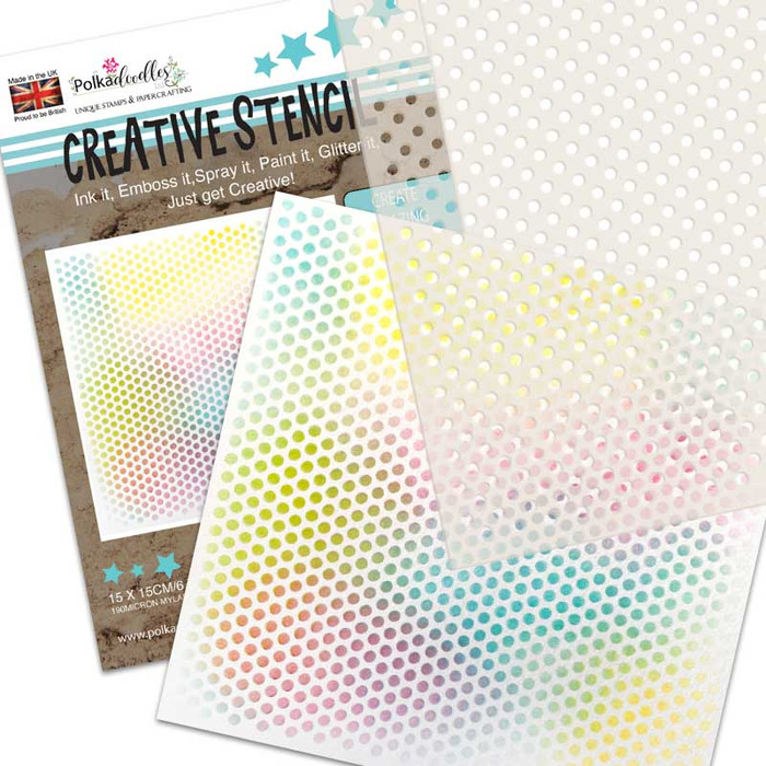 Polka Dot Mesh Craft Stencil - 6 x 6"