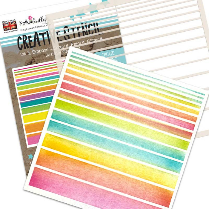Graduated Stripe Craft Stencil - 6 x 6"