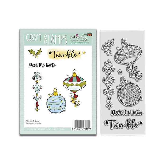 Twinkles Stamps 3 x 6" photopolymer stamp set