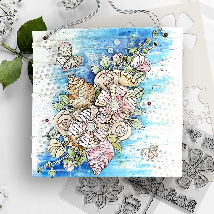 Funky Daisy Smile - Funky Flowers Clear Stamp set