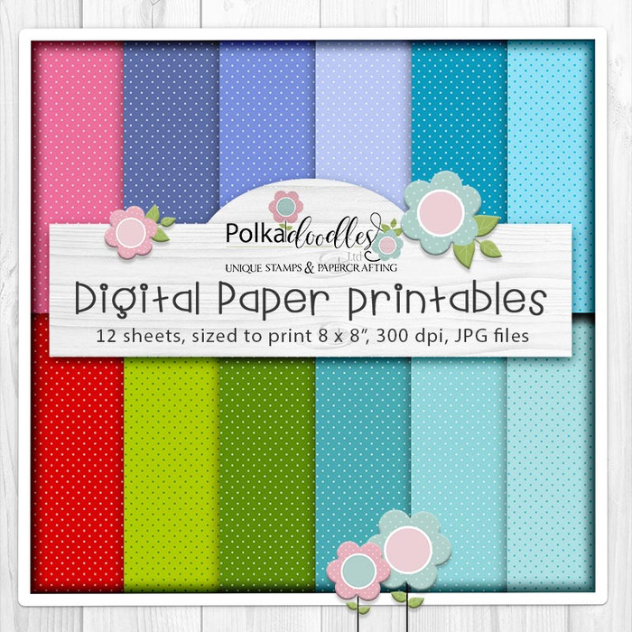Co-ordinated Paper bundle Theo Penguin - digital stamps printable clipart  for cardmaking, craft, scrapbooking & stickers