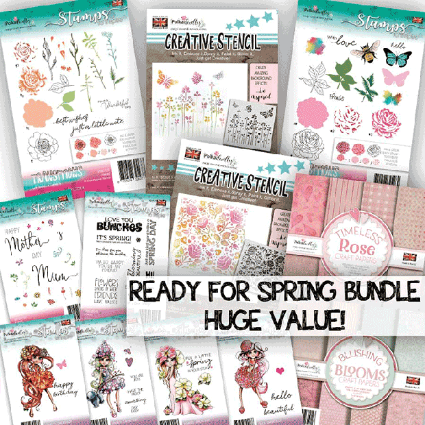 Ready for Spring Stamp, Stencil & Paper bundle