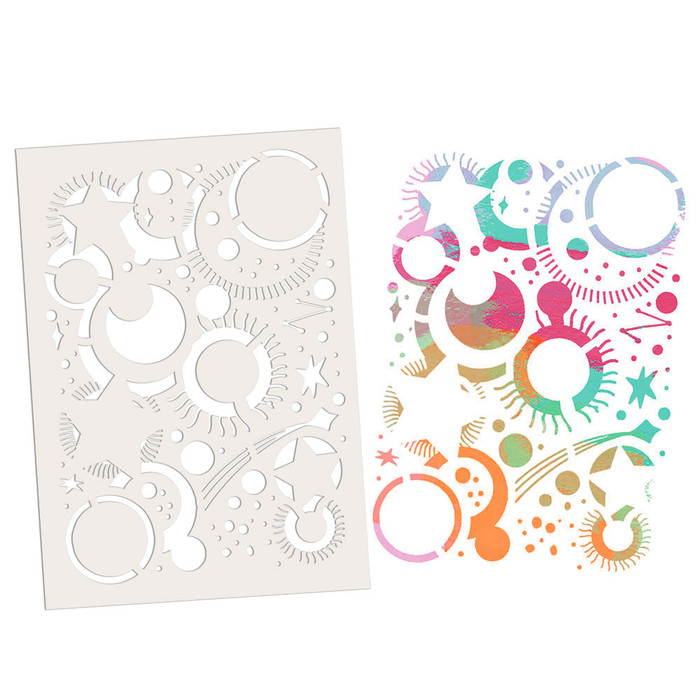 Stars and Circles A5 stencil
