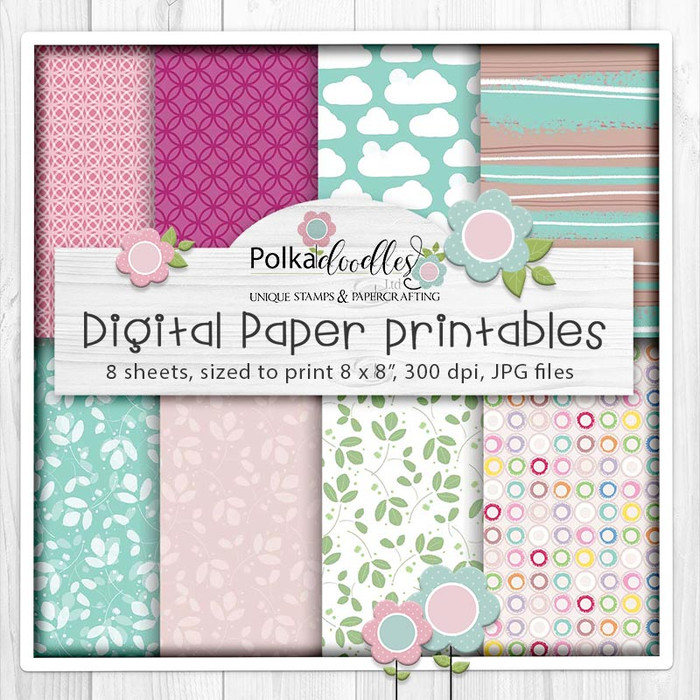 Rebel pretty printable craft paper patterns - bundle 2