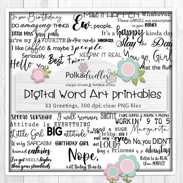 Rebel Messages with attitude - cute printable craft digital stamp craft downloads