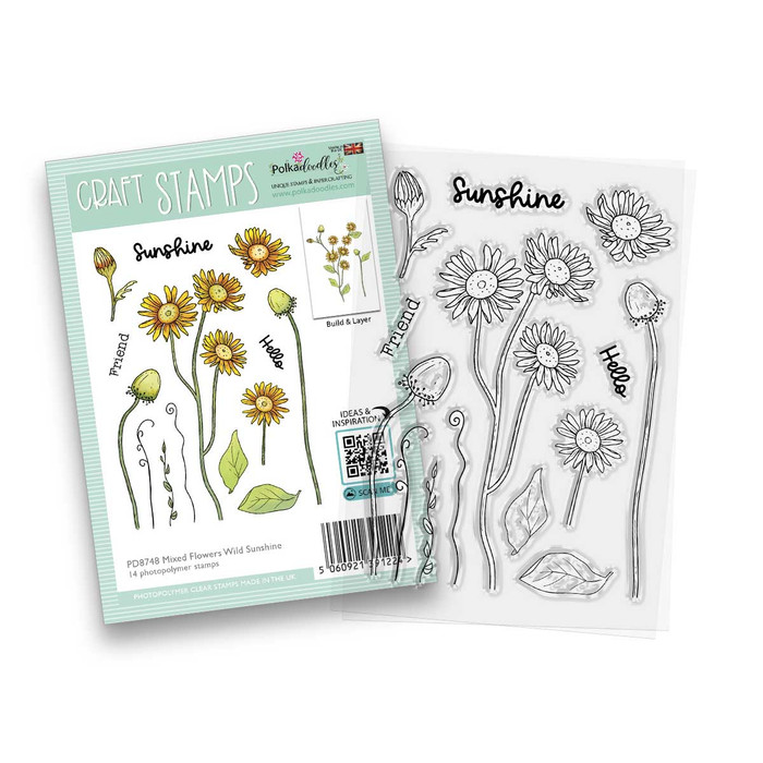 Wild Sunshine Colour & Create craft card making Stencil