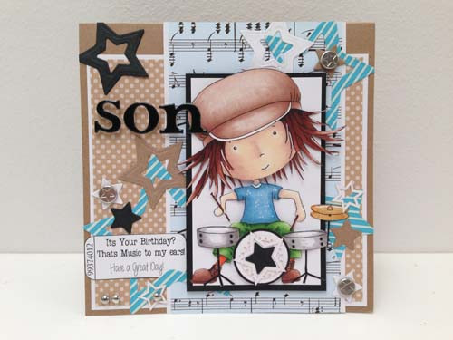 Drummer Troy digital stamp download