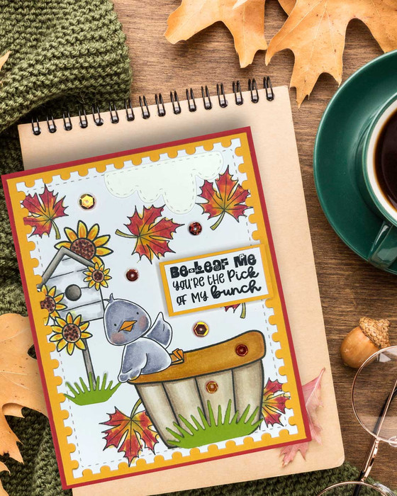 Ephemera Autumn Fall Fox - black and white plus colour printable stamps craft card making digital stamps download