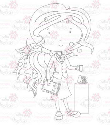 Receptionist/office/call centre/phone digital stamp download
