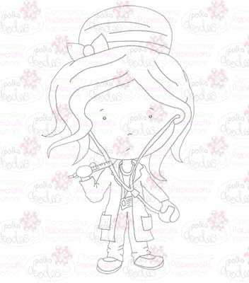 Lady Doctor/Vet/Dentist digital stamp download