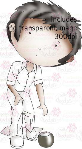 Bowling Man  digital stamp download